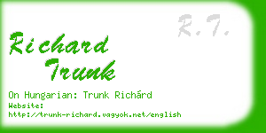 richard trunk business card
