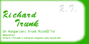 richard trunk business card